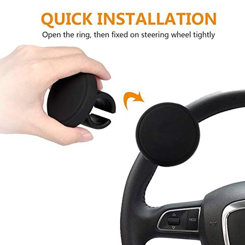 Rayfun No Tool Required Easy Set Up Silicone Steering Wheel Spinners for Automobiles - Image 4